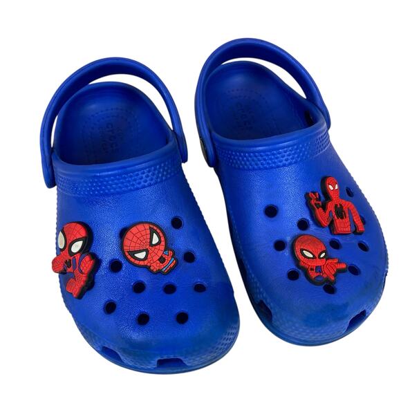 Crocs Blue Classic Spider Man Boys Toddler 10C - Picture 1 of 6
